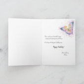 Carte Aquarelle papillon Joyeux anniversaire (Intérieur)