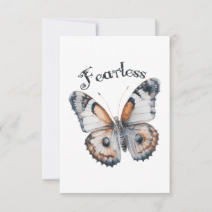 Carte Aquarelle papillon sans peur Conception graphique,