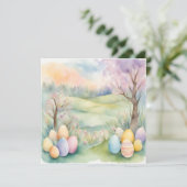 Carte Aquarelle Pastel Printemps (Debout devant)