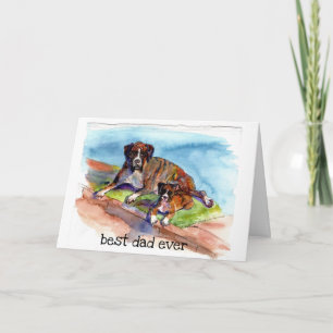 Carte aquarelle peinture 2 Boxes, Beezer & pup, Sputz