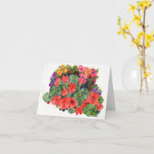 Carte aquarelle peinture de fleurs vives (Fleur jaune)