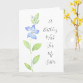 Carte Aquarelle Périwinkle (Vinca) (Fleur jaune)