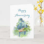 Carte Aquarelle Perrots Anniversaire chrétien Amour (Fleur jaune)