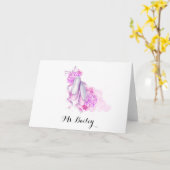 Carte Aquarelle personnalisée de l'enseignant de ballet (Fleur jaune)