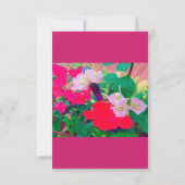 Carte Aquarelle personnalisée pour Hibiscus rouge jour d (Dos)