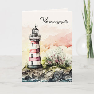 Carte Aquarelle Phare Peinture Sympathie