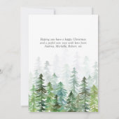 Carte Aquarelle Pine Arbres de Noël Photo (Dos)