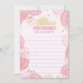 Carte Aquarelle Pink Gold Parties scintillant Cons (Devant)