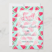 Carte Aquarelle Pink Green Watermelon Triangles (Devant)