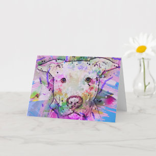 Carte Aquarelle Pit Bull