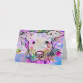 Carte Aquarelle Pit Bull (Devant)