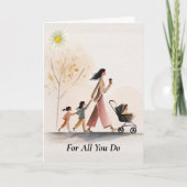 Carte Aquarelle pour tout ce que tu fais pour la fête de (Devant)