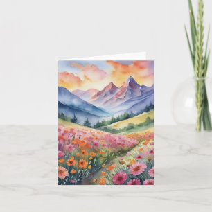 Carte Aquarelle Purple Mountain Majesty