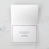 Carte Aquarelle Purple Pond Lilies Niece Anniversaire (Intérieur)