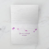 Carte Aquarelle Purple Poppies Sympathie (Intérieur)