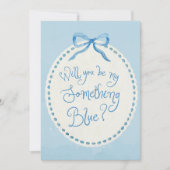 Carte Aquarelle "Quelque chose d'équipage bleu" Proposit (Devant)