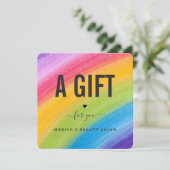 Carte Aquarelle Rainbow Brushstroke Beauté Salon tendanc (Debout devant)