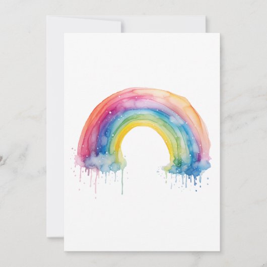 Carte aquarelle Rainbow Flat (Devant)
