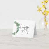 Carte Aquarelle religieuse "Je vous ai prié aujour (Fleur jaune)