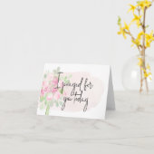 Carte Aquarelle religieuse "Je vous ai prié aujour (Fleur jaune)