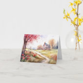 Carte Aquarelle romantique (Fleur jaune)