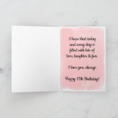 Carte Aquarelle rose et pourpre 13e anniversaire fille (Intérieur)