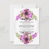 Carte Aquarelle rose Et Vert Mesures De Sécurité Florale (Devant)