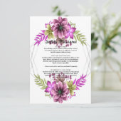 Carte Aquarelle rose Et Vert Mesures De Sécurité Florale (Debout devant)