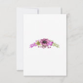 Carte Aquarelle rose Et Vert Mesures De Sécurité Florale (Dos)