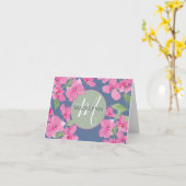 Carte Aquarelle rose Floral (Fleur jaune)