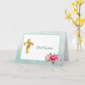 Carte Aquarelle rose floral rose Bouquet de rose Confirm (Fleur jaune)
