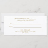 Carte Aquarelle rose florale Certificat cadeau rose (Dos)