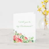 Carte Aquarelle Rose Garden Bouquet Rose (Fleur jaune)