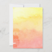 Carte Aquarelle rose jaune orange Aquarelle Art Peint (Devant)