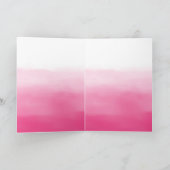 Carte Aquarelle rose léopard d'or (Intérieur)