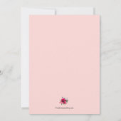 Carte Aquarelle rose Mariage (Dos)