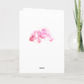 Carte Aquarelle rose orchidée Parties scintillant or 60e (Dos)