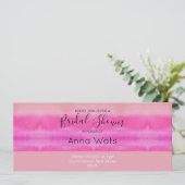 Carte Aquarelle rose pastel Peinte à la main (Debout devant)