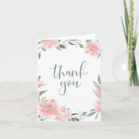 Aquarelle rose rose ciré Merci floral