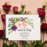 Carte Aquarelle rose violet rose-pourpre Floral Sweet 16<br><div class="desc">Belle eau violet et rose vif aquarelle fleurie Sweet 16 anniversaire invitation pour filles ados. Contactez-nous pour obtenir de l'aide sur la personnalisation ou pour demander des produits correspondants.</div>