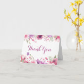 Carte Aquarelle Roses Script Merci (Fleur jaune)