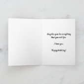 Carte Aquarelle rouge Coeur 28e anniversaire (Intérieur)