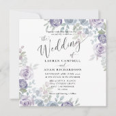 Carte Aquarelle rustique Floral & Mariage Eucalyptus (Devant)