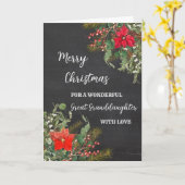 Carte Aquarelle rustique Grand-fille Noël (Fleur jaune)