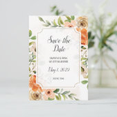 Carte Aquarelle rustique Terracotta Floral (Debout devant)