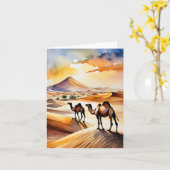 Carte Aquarelle Sahara Desert (Fleur jaune)