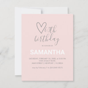 Carte Aquarelle Saint Valentin 60e fête d'anniversaire