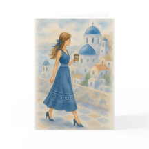 Aquarelle Santorin Grèce