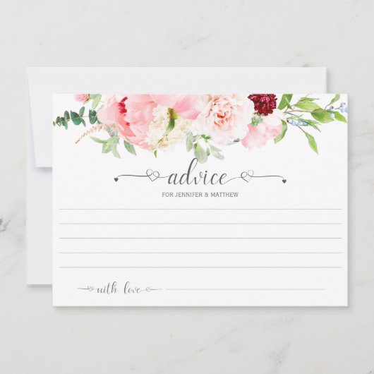 Carte Aquarelle sauvage Jardin Typographie florale Conse (Devant)