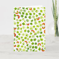 Aquarelle Shamrock & Rainbows Irish St Patty's